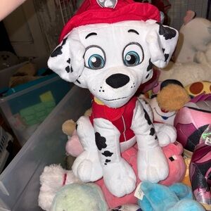 Paw Patrol Marshall Large Plush Sitting Fire Hat Nickelodeon Stuffed Animal 15"
